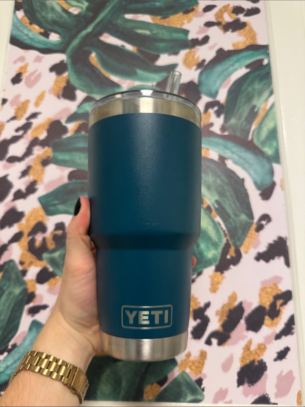 Yeti 30 oz Tall Steel Tumbler - Teal Blue